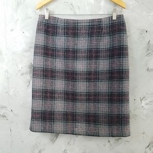 CC HUGHES 80's Vintage Pink & Gray Plaid Skirt